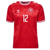 Maglia Calcio Danimarca Kasper Dolberg #12 Prima Divisa Europei 2024 Manica Corta